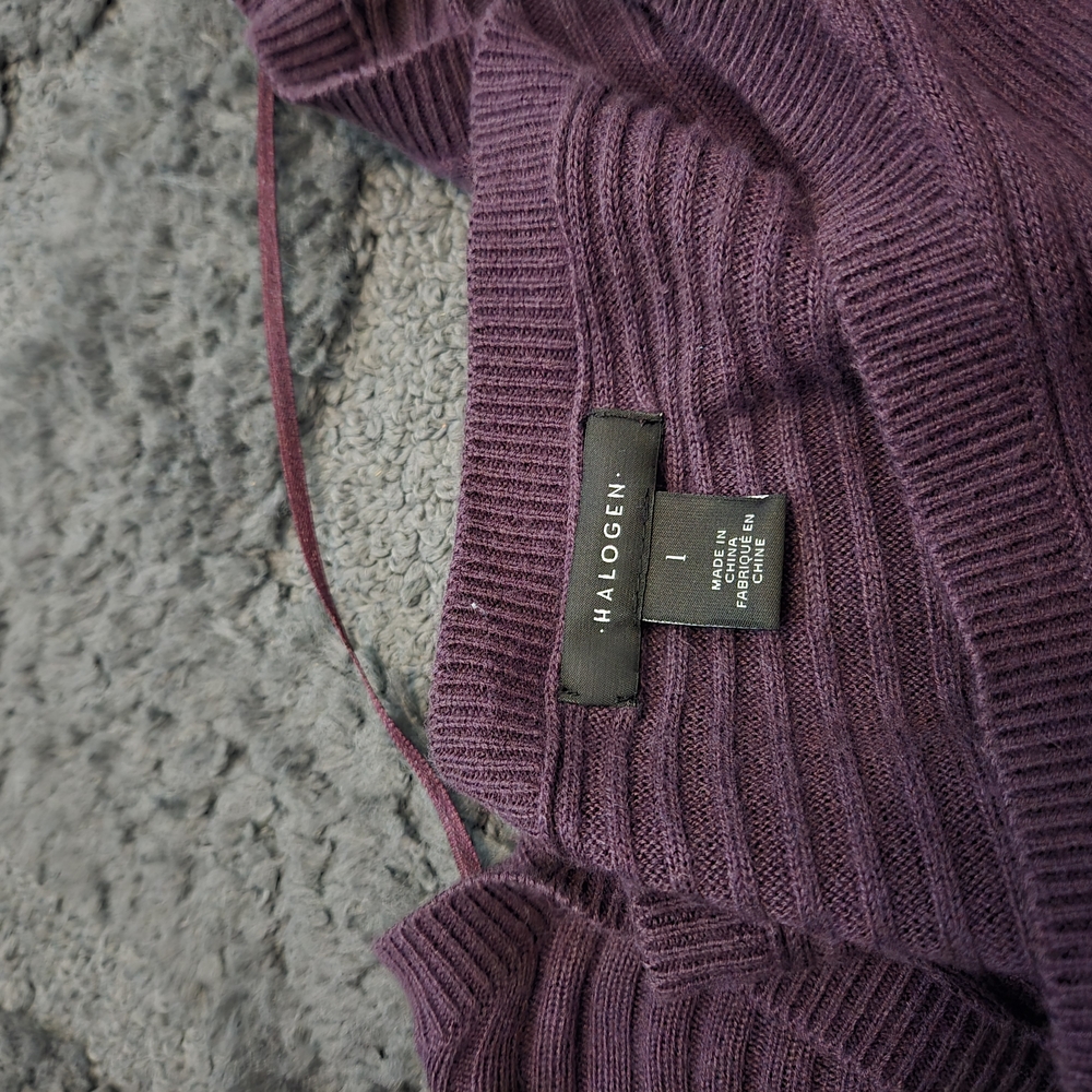 Purple Ribbed Sweater Dress - Picture 2 of 2